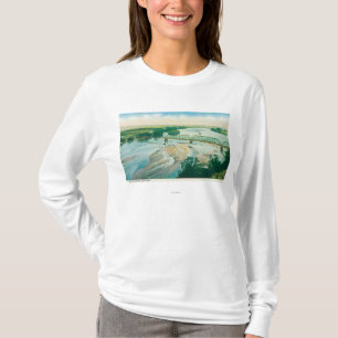 T-shirt Vue aérienne de la rivière et du pont