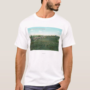 T-shirt Vue aérienne de la ville, le comté de Sonoma de