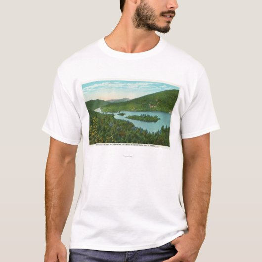T-shirt Vue aérienne de lac (Devant)