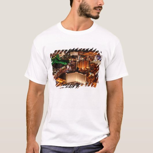 T-shirt Vue aérienne de Las Vegas depuis un blimp (Devant)