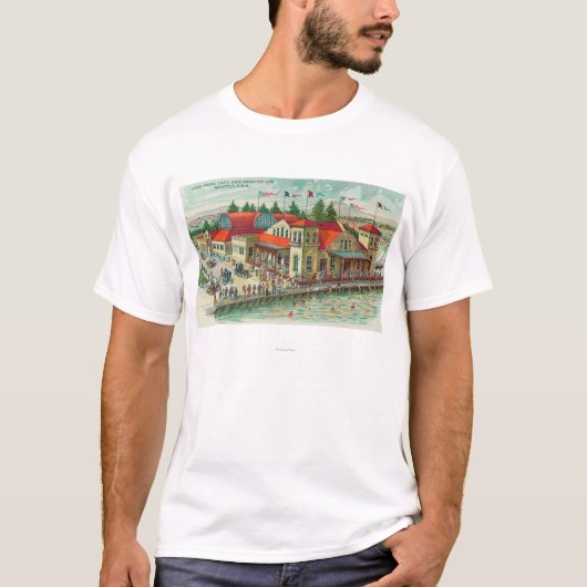 T-shirt Vue aérienne de Luna Park Caf� et Natatorium (Devant)