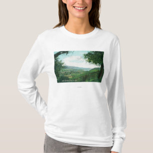 T-shirt Vue aérienne de ville des collines