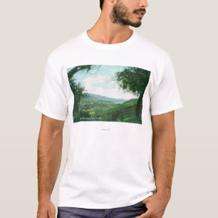 T-shirt Vue aérienne de ville des collines