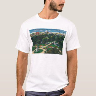 T-shirt Vue aérienne des jardins publics, Beacon Hill