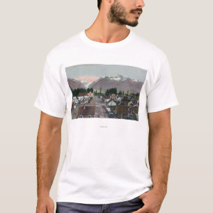 T-shirt Vue aérienne d'été du CityValdez, AK