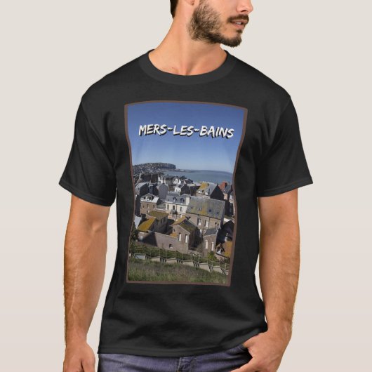 T-shirt Vue aérienne Mers-les-Bains, France Souvenir (Devant)