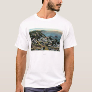 T-shirt Vue aérienne orientale de ville de pèlerin