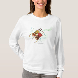 T-shirt Vue arrière d'un couple volant ensemble