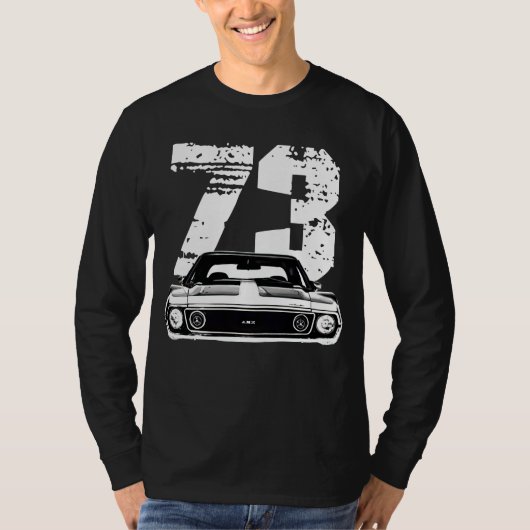 T-shirt Vue avant AMX AMX Javelin 1973 avec année (Devant)