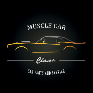 T-shirt Vue avant d'une voiture musclée classique de desig