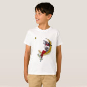 T-shirt Vue cosmique : Elfe sur la lune aventure (Devant entier)