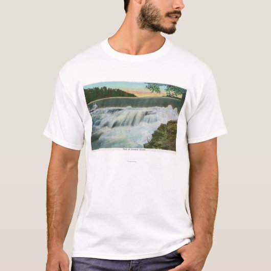 T-shirt Vue de barrage à l'abîme d'Ausable (Devant)