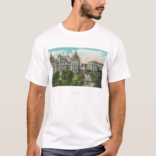 T-shirt Vue de capitol d'état et éducatif extérieurs (Devant)