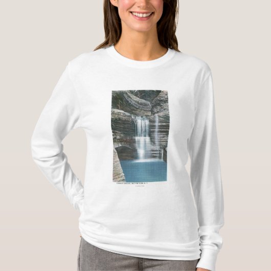 T-shirt Vue de cascade de rideau (Devant)