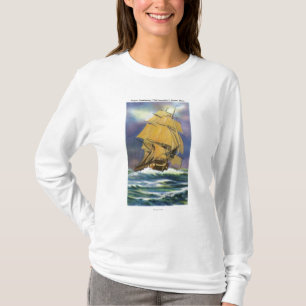 T-shirt Vue de constitution de frégate, vieil Ironsides