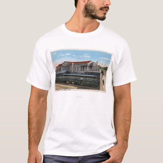 T-shirt Vue de gare de Burlington (Devant)