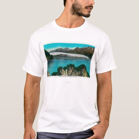 T-shirt Vue de glacier de Harding dans la baie de (Devant)