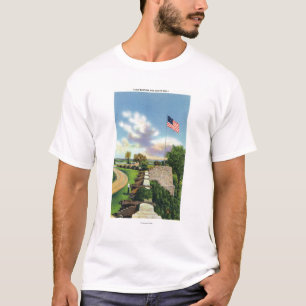 T-shirt Vue de la bastion de drapeau et du mur de sud