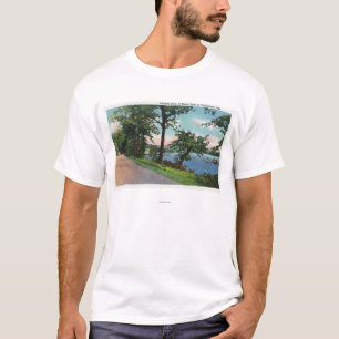 T-shirt Vue de la commande de Lakeside le long du lac