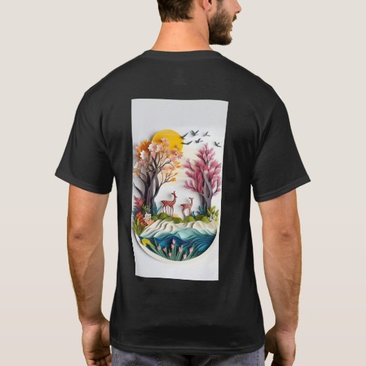 T-shirt Vue de la forêt (Dos)