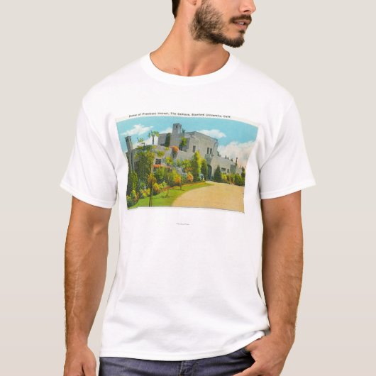 T-shirt Vue de la maison de Hoover, campus de Stanford U (Devant)