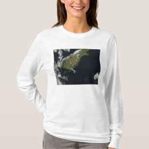 T-shirt Vue de la majeure partie de l'île du sud de la