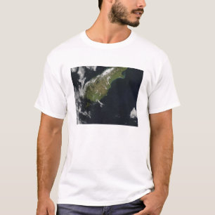 T-shirt Vue de la majeure partie de l'île du sud de la