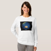 T-shirt Vue de la Terre entière montrant Indonésie, Océan (Devant entier)