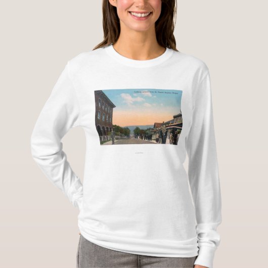 T-shirt Vue de la ville haute du BeachSeaside, OU (Devant)