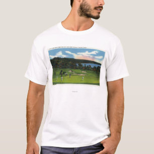 T-shirt Vue de lac Cobbosseecontee et de terrain de golf