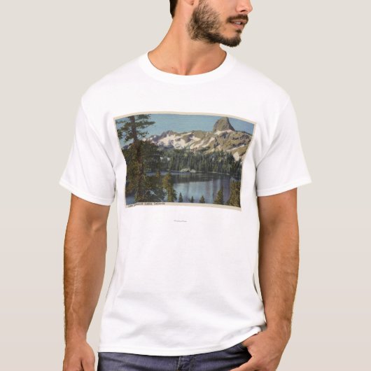 T-shirt Vue de lac George et de haute sierra (Devant)