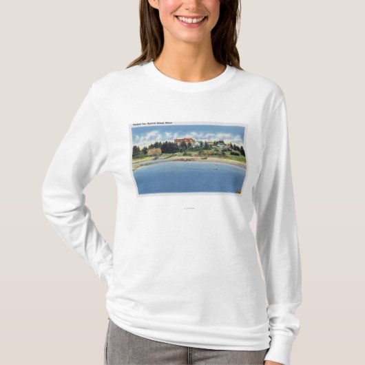 T-shirt Vue de l'auberge d'écureuil sur l'île d'écureuil (Devant)