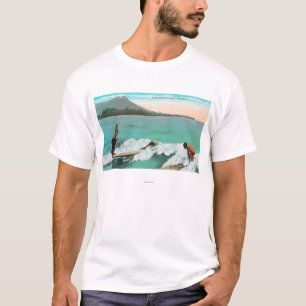 T-shirt Vue de l'équitation de conseil de surfers, un a d