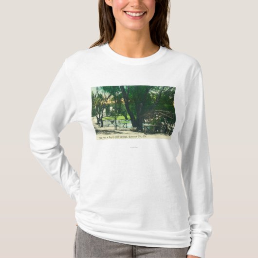 T-shirt Vue de l'étang de Hot Springs (Devant)