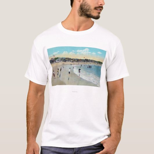 T-shirt Vue de Long Beach et de cap Ann (Devant)