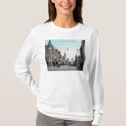 T-shirt Vue de Mariposa StreetFresno, CA (Devant)