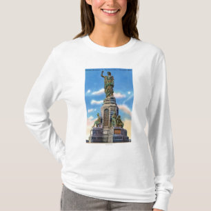 T-shirt Vue de monument national aux ancêtres des USA