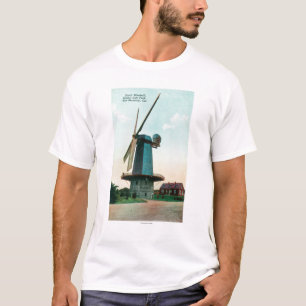 T-shirt Vue de moulin à vent néerlandais à Golden Gate