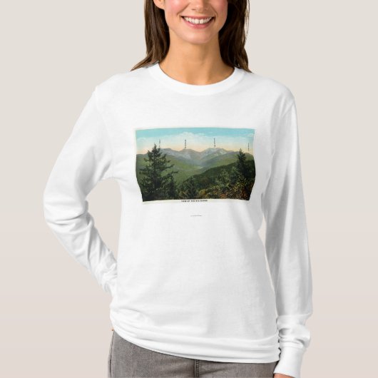 T-shirt Vue de Mt. Marcy, Saddleback, dent de scie (Devant)