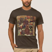 T-shirt Vue de New York par John Falter (Devant)