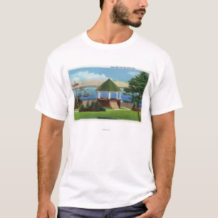 T-shirt Vue de parc d'Allen de fort de baie de Casco