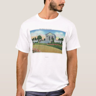 T-shirt Vue de parc de colline d'université de mémorial