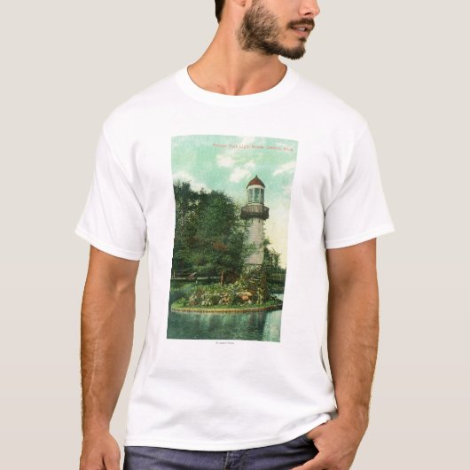 T-shirt Vue de parc LighthouseDetroit, MI de Palmer (Devant)