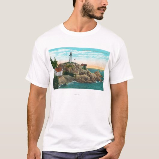 T-shirt Vue de phare d'Atkinson de point (Devant)