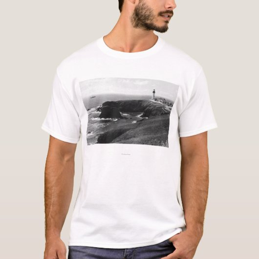T-shirt Vue de phare de Newport, Orégon Yaquina (Devant)