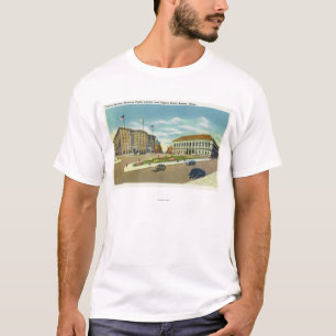 T-shirt Vue de plaza et de carré de Copley du public