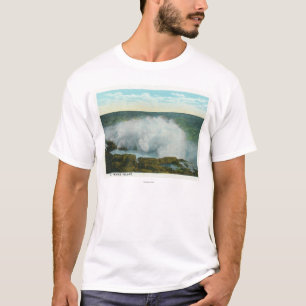 T-shirt Vue de Portland, île de MainePeaks du surf
