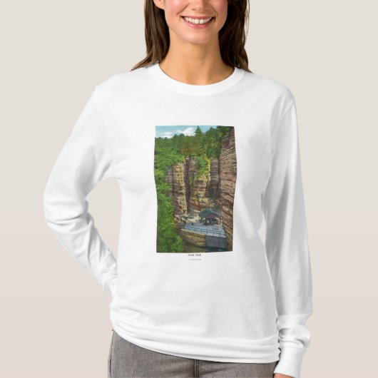 T-shirt Vue de roche de Tableau (Devant)
