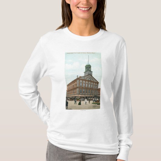 T-shirt Vue de rue du Faneuil Hall (Devant)