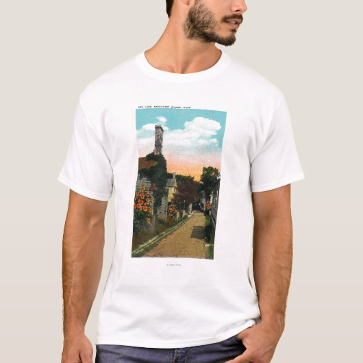 T-shirt Vue de ruelle de cendre (Devant)